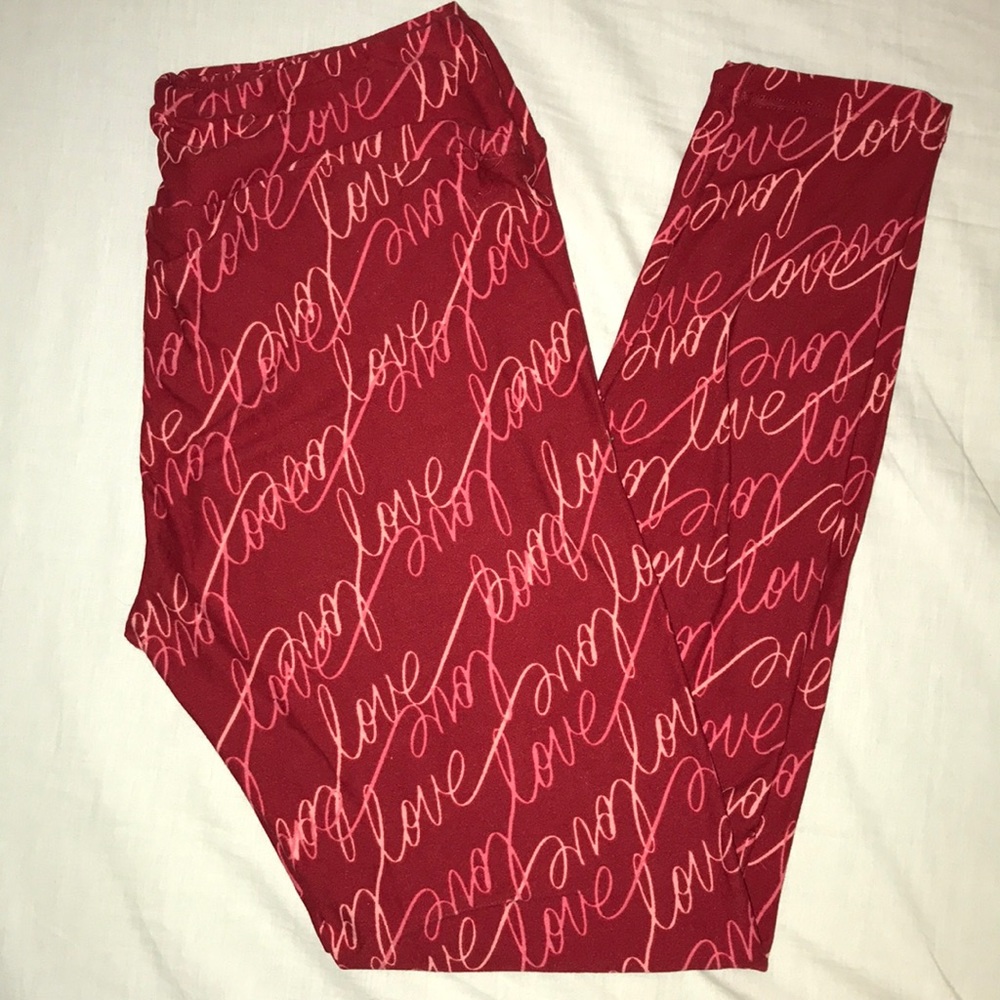 LuLaRoe valentines love leggings NEW one size OS